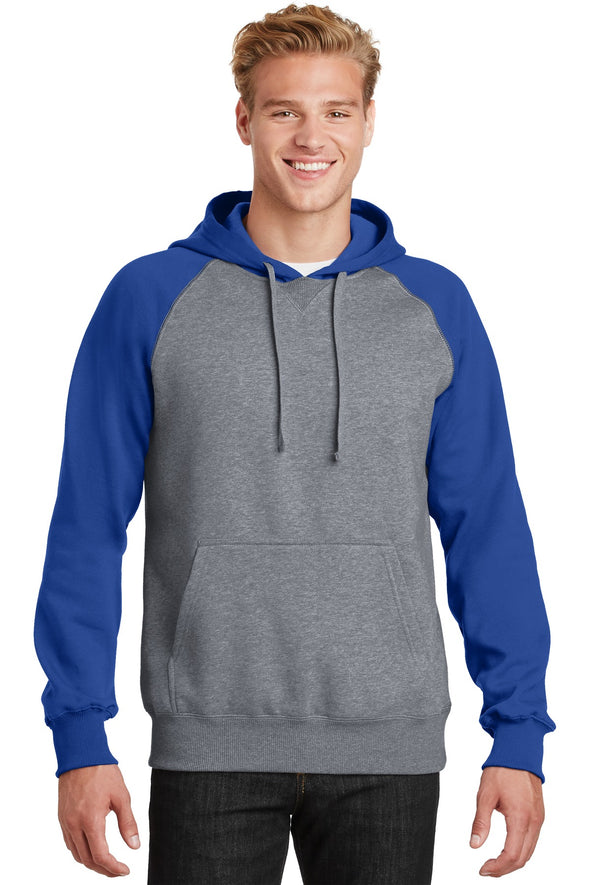 Sport-Tek Raglan Colorblock Pullover Hooded Sweatshirt