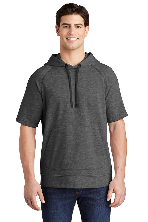 Sport-Tek PosiCharge Tri-Blend Wicking Fleece Short Sleeve Hooded Pullover