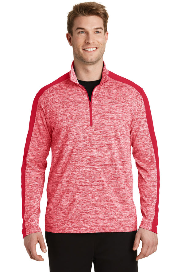 Sport-Tek PosiCharge Electric Heather Colorblock 1/4-Zip Pullover