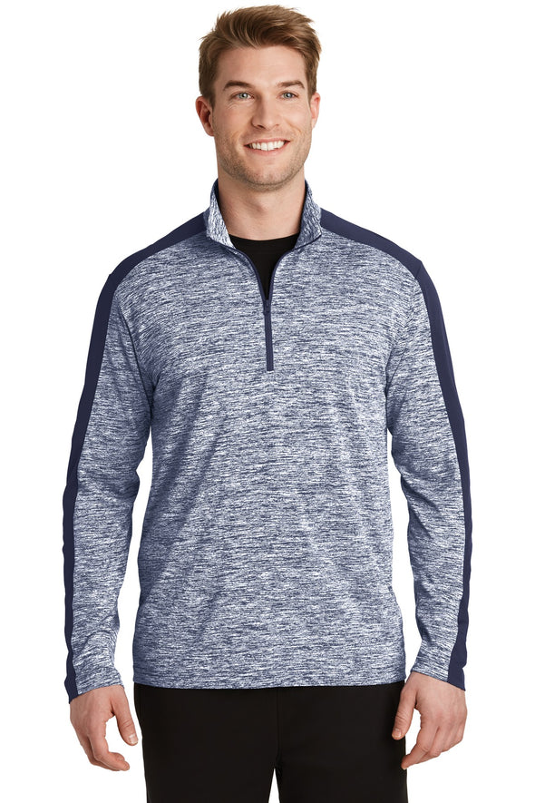 Sport-Tek PosiCharge Electric Heather Colorblock 1/4-Zip Pullover