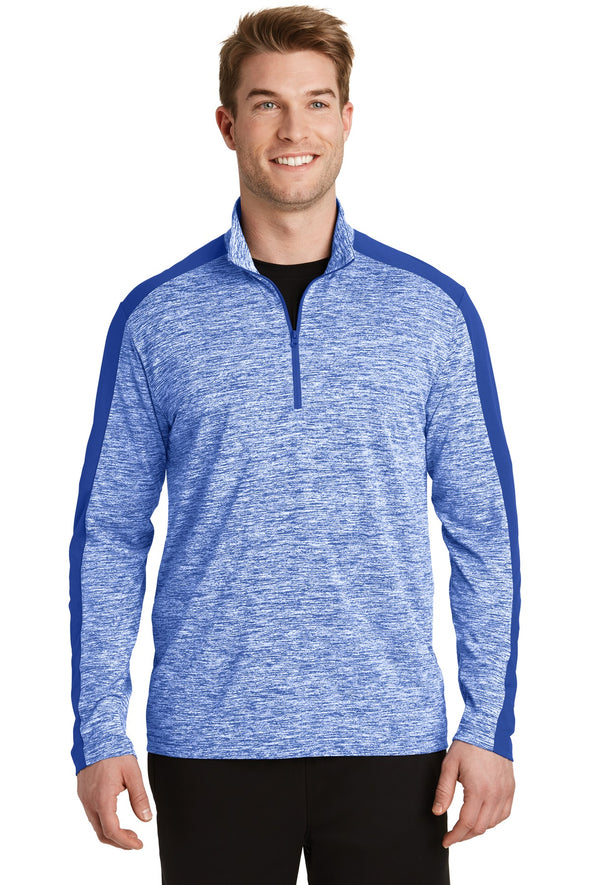 Sport-Tek PosiCharge Electric Heather Colorblock 1/4-Zip Pullover
