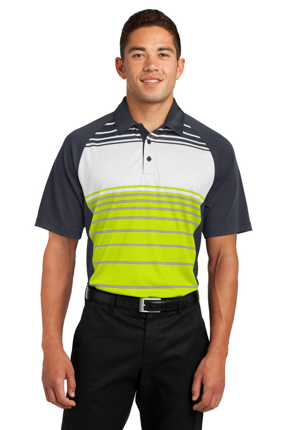 Sport-Tek Dry Zone Sublimated Stripe Polo