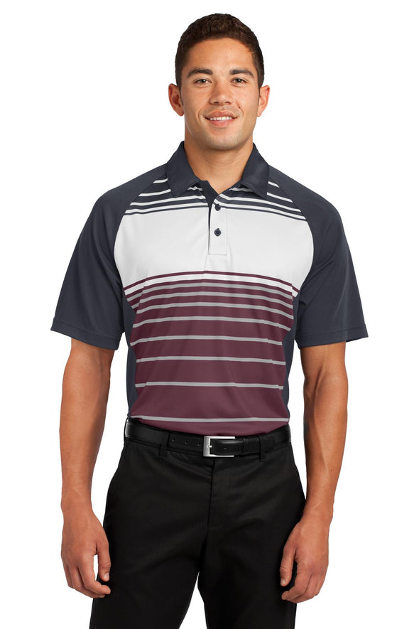 Sport-Tek Dry Zone Sublimated Stripe Polo