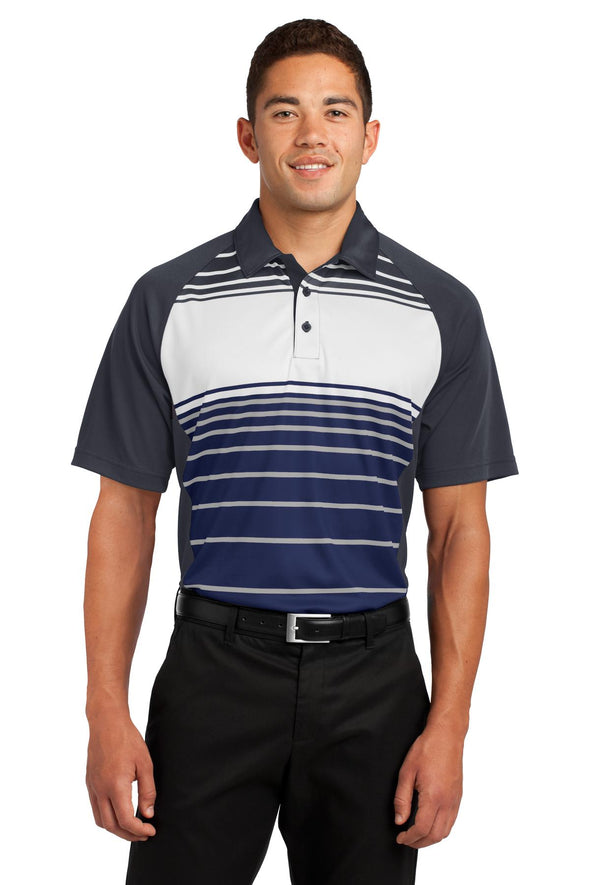 Sport-Tek Dry Zone Sublimated Stripe Polo