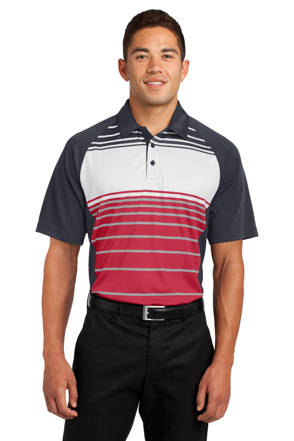 Sport-Tek Dry Zone Sublimated Stripe Polo