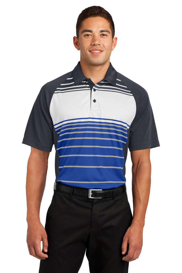 Sport-Tek Dry Zone Sublimated Stripe Polo