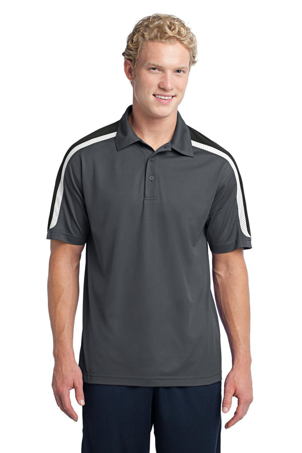 Sport-Tek Tricolor Shoulder Micropique Sport-Wick Polo