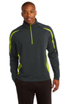 Sport-Tek Sport-Wick Stretch 1/2-Zip Colorblock Pullover
