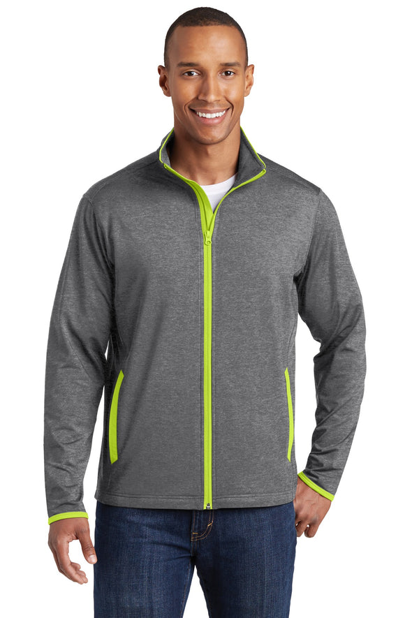 Sport-Tek Sport-Wick Stretch Contrast Full-Zip Jacket