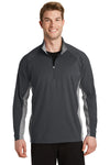 Sport-Tek Sport-Wick Stretch Contrast 1/2-Zip Pullover