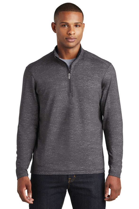 Sport-Tek Sport-Wick Stretch Reflective Heather 1/2-Zip Pullover