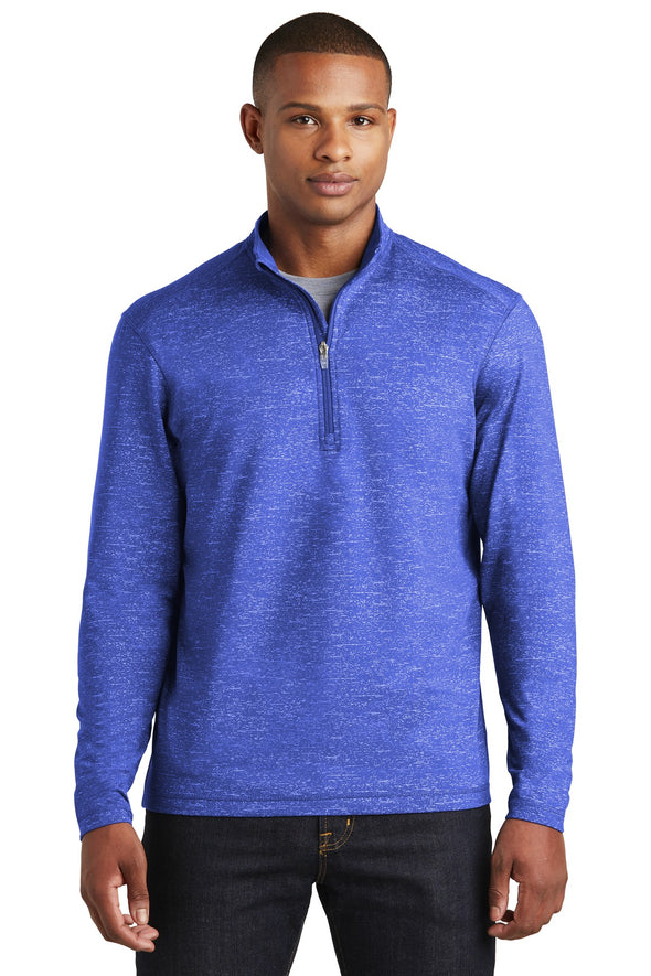 Sport-Tek Sport-Wick Stretch Reflective Heather 1/2-Zip Pullover