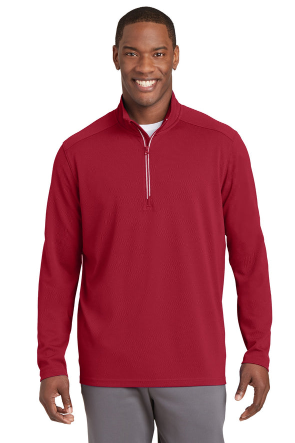 Sport-Tek Sport-Wick Textured 1/4-Zip Pullover