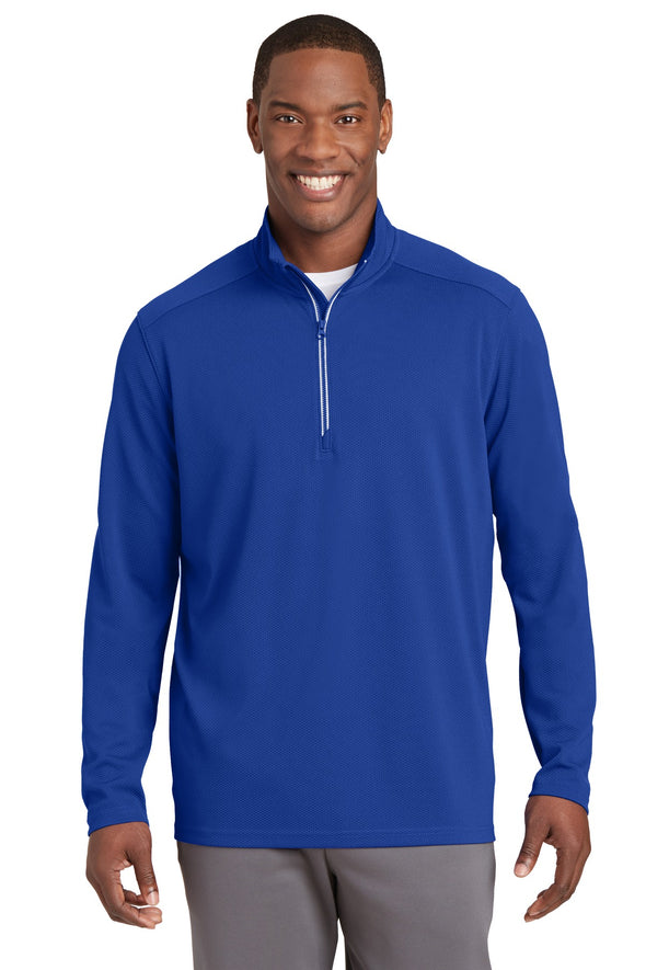 Sport-Tek Sport-Wick Textured 1/4-Zip Pullover