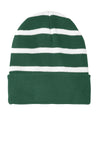 Sport-Tek Striped Beanie with Solid Band