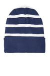 Sport-Tek Striped Beanie with Solid Band