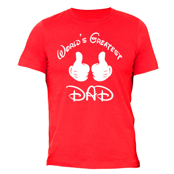 XtraFly Apparel Men's World's Greatest Dad Father's Day Crewneck Short Sleeve T-shirt