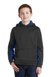 Sport-Tek Youth Sport-Wick CamoHex Fleece Colorblock Hooded Pullover