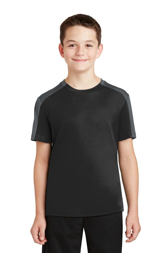 Sport-Tek Youth PosiCharge Competitor Sleeve-Blocked Tee