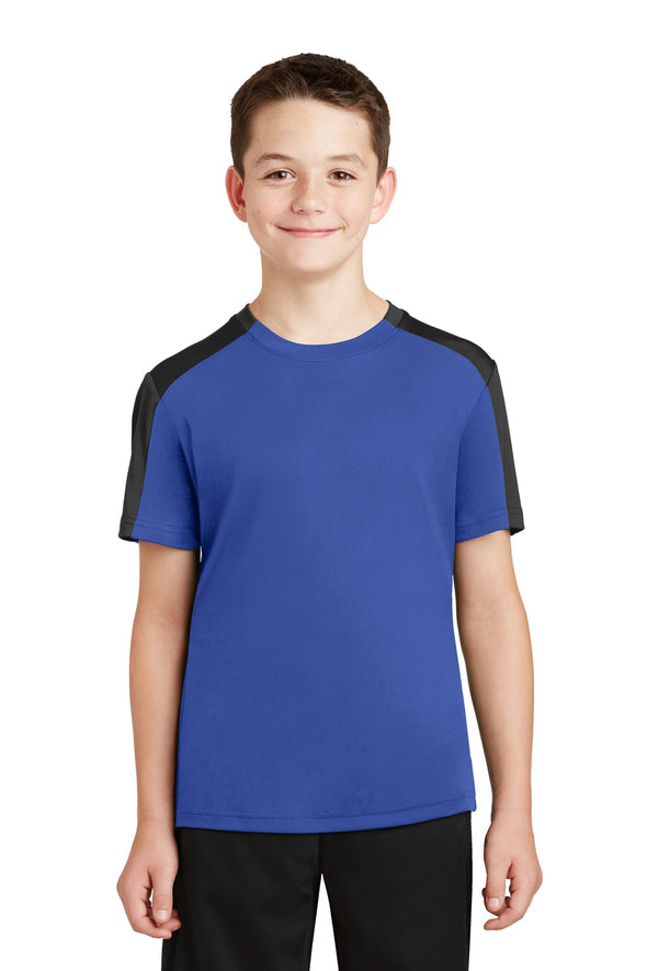 Sport-Tek Youth PosiCharge Competitor Sleeve-Blocked Tee