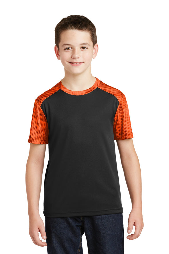 Sport-Tek Youth CamoHex Colorblock Tee