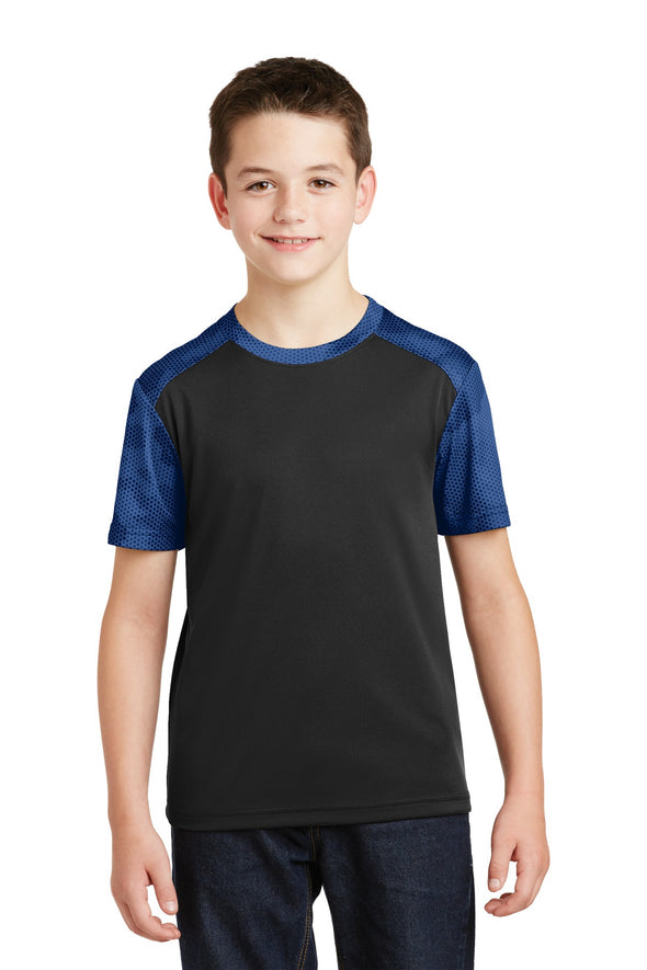 Sport-Tek Youth CamoHex Colorblock Tee