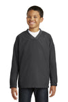 Sport-Tek Youth V-Neck Raglan Wind Shirt
