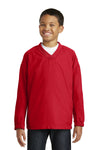 Sport-Tek Youth V-Neck Raglan Wind Shirt