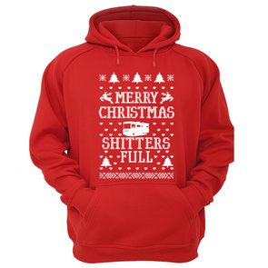 XtraFly Apparel Shitters Full Griswold Ugly Christmas Hooded-Sweatshirt Pullover Hoodie