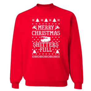 XtraFly Apparel Shitters Full Griswold Ugly Christmas Pullover Crewneck-Sweatshirt