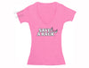 Free Shipping Womens Breast Cancer Awareness Fight Love Cure Pink Support Ribbon Survivor V-neck T-shirt Pink