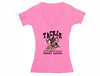 Free Shipping Womens Breast Cancer Awareness Fight Love Cure Pink Support Ribbon Survivor V-neck T-shirt Pink