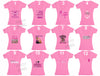 Free Shipping Womens Breast Cancer Awareness Fight Love Cure Pink Support Ribbon Survivor V-neck T-shirt Pink