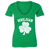 Free Shipping Womens St. Patrick's Day Saint Paddy Drunk shirt Hooligan Shamrock Clover Irish Women Short Sleeve V-Neck T-Shirt