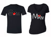 Free Shipping Matching Couples Family Valentine's Day Love Best Friends  Matching Couple Men Women Crewneck V-Neck  T-shirt Black Group 3