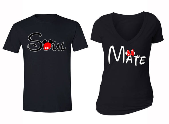 Free Shipping Matching Couples Family Valentine's Day Love Best Friends  Matching Couple Men Women Crewneck V-Neck  T-shirt Black Group 3