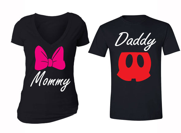 Free Shipping Matching Couples Family Valentine's Day Love Best Friends  Matching Couple Men Women Crewneck V-Neck  T-shirt Black Group 3