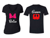 Free Shipping Matching Couples Family Valentine's Day Love Best Friends  Matching Couple Men Women Crewneck V-Neck  T-shirt Black Group 3