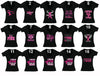 Free Shipping Womens Breast Cancer Awareness Fight Love Cure Pink Support Ribbon Survivor Hope V-Neck T-shirt Black