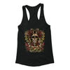 Free Shipping Womens Skeleton Woman Flower Fruit Sugar Skull Day of the Dead Dia de los Muertos Mexican Heritage Racerback Tanktop Black