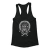 Free Shipping Womens Skull Indian Headress Sugar Skull Day of the Dead Dia de los Muertos Mexican Heritage Halloween Racerback Tanktop Black