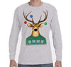 Free Shipping Mens Reindeer Wearing  Sweater Ornaments Ugly Christmas Sweater Winter Santa Holiday Snowman Gift Long Sleeve  T-Shirt
