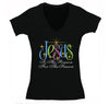 Free Shipping Womens Jesus is the Reason For the Season Religious Christian Catholic Church Winter Holiday Christmas Sweater V-Neck T-Shirt