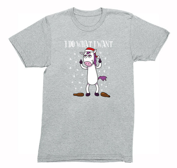 Free Shipping Mens I Do What I Want Unicorn Christmas Sweater Gift Party Santa Funny Holiday Winter Snowman Snowflake Crewneck T-Shirt