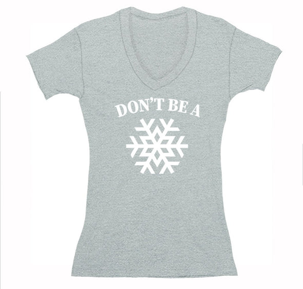 Free Shipping Womens Don't Be A Snowflake Christmas Sweater Gift Funny Winter Party Santa Snowman Holiday V-Neck T-Shirt