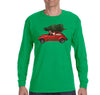 Free Shipping Mens Moose Driving Bug Tree Ugly Christmas Sweater Funny Holiday Party Winter Santa Snowman Gift Elk Long Sleeve T-Shirt