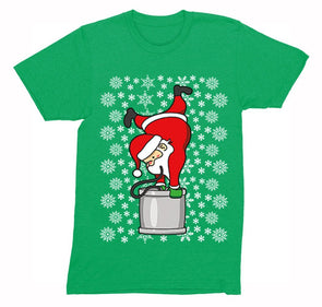 Free Shipping Mens Santa Keg Stand Beer Frat College Funny Fraternity Party Ugly Christmas Sweater Holiday Winter Drinking Crewneck T-Shirt