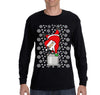 Free Shipping Mens Santa Keg Stand Beer Frat College Funny Fraternity Party Ugly Christmas Sweater Gift Winter Drinking Long Sleeve T-Shirt
