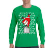 Free Shipping Mens Santa Keg Stand Beer Frat College Funny Fraternity Party Ugly Christmas Sweater Gift Winter Drinking Long Sleeve T-Shirt