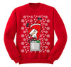 Free Shipping Santa Keg Stand Beer Frat College Funny Fraternity Party Ugly Christmas Sweater Winter Drinking Men Women Crewneck Sweatshirt